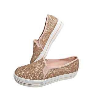 Keds x Kate Spade New York "Triple Decker" glitter platform slip-on sneakers